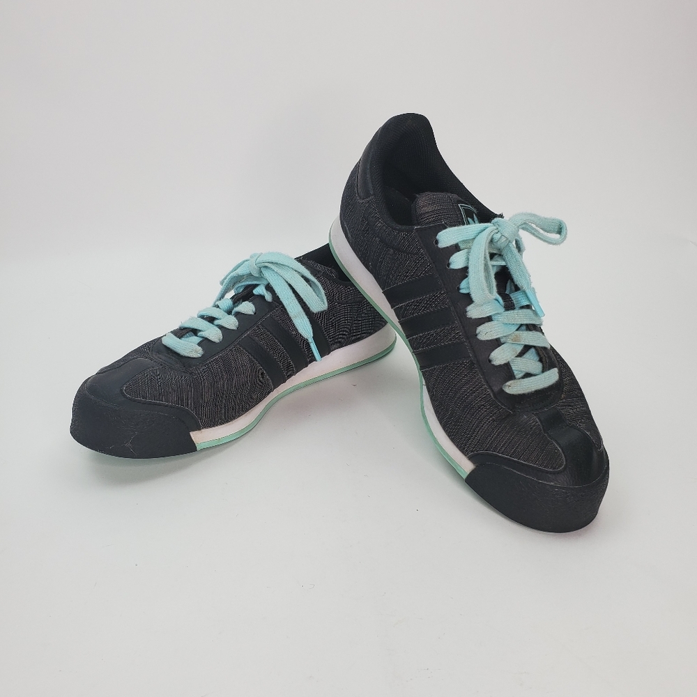 Adidas Samoa Athletic Shoes Black Turquoise Sz 11